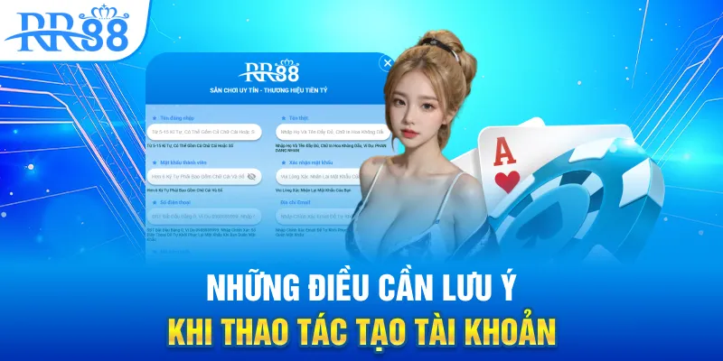 Những điều cần lưu ý khi thao tác tạo tài khoản